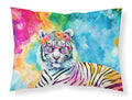 Hippie Animal White Tiger Standard Pillowcase Lightweight Super Soft Easy Care Decorative Artwork Pillowcase, Standard