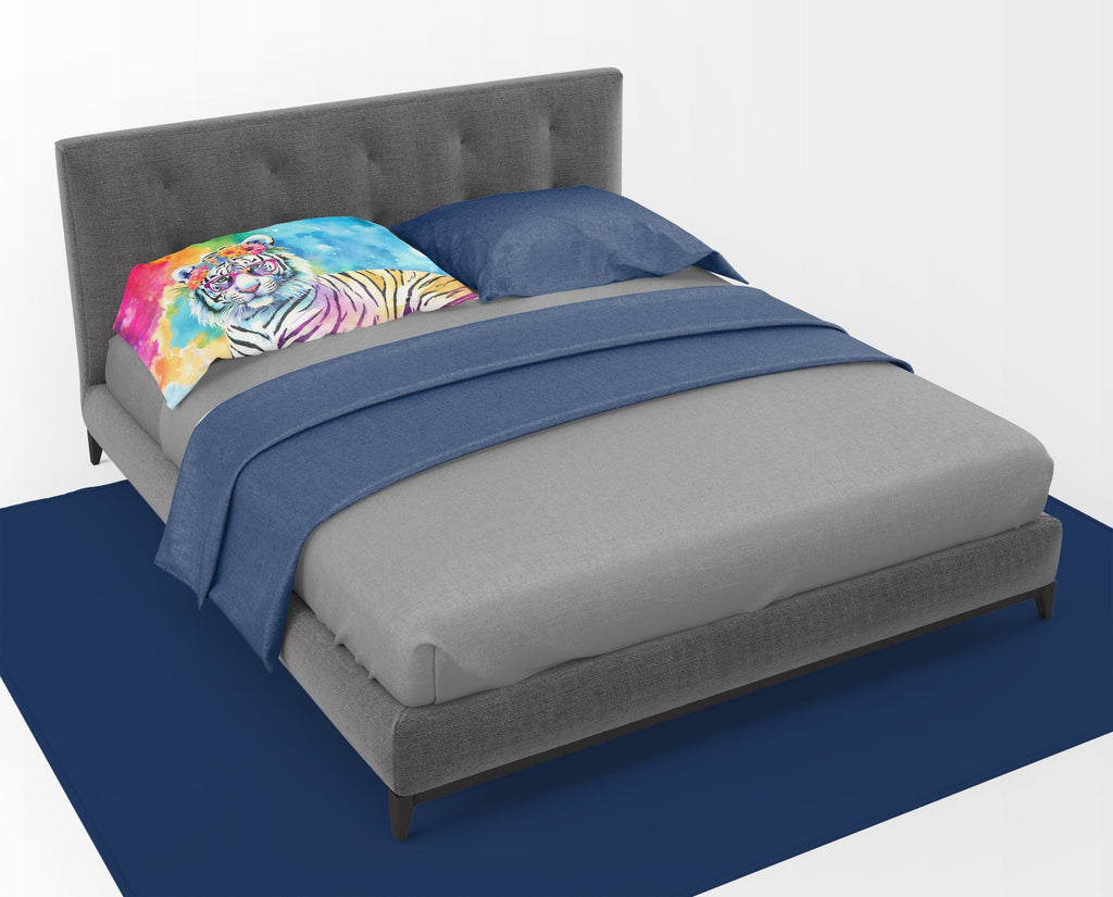 Hippie Animal White Tiger Standard Pillowcase Lightweight Super Soft Easy Care Decorative Artwork Pillowcase, Standard