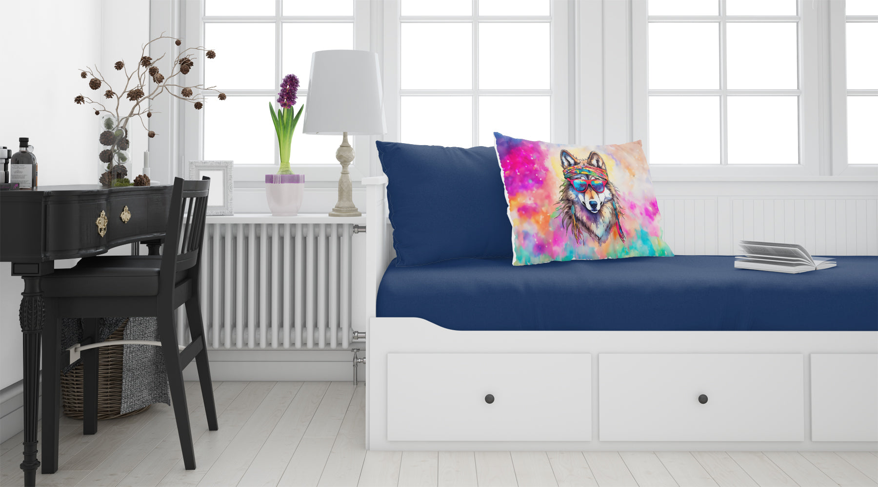 Hippie Animal Wolf Standard Pillowcase Lightweight Super Soft Easy Care Decorative Artwork Pillowcase, Standard