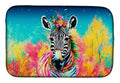 Hippie Animal Zebra Dish Drying Mat Absorbent Dish Drying Mat Pad for Kitchen Counter Dish Drainer Mat for Countertop, 14 x 21", Multicolor