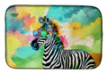 Hippie Animal Zebra Dish Drying Mat Absorbent Dish Drying Mat Pad for Kitchen Counter Dish Drainer Mat for Countertop, 14 x 21", Multicolor