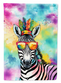 Hippie Animal Zebra House Flag 28x40 Porch Sleeve Pole Decorative Outside Yard Banner Artwork Wall Hanging, Polyester