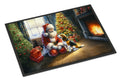 Beagle and Santa Claus Doormat Indoor Outdoor 18H X 27W Front Door Mat Rugs for Entryway, Non Slip Washable