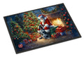 Bluetick Hound and Santa Claus Doormat Indoor Outdoor 24H X 36W Front Door Mat Rugs for Entryway, Non Slip Washable Low Pile,