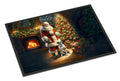 Boxer and Santa Claus Doormat Indoor Outdoor 24H X 36W Front Door Mat Rugs for Entryway, Non Slip Washable Low Pile,