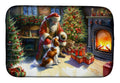 Brittany and Santa Claus Dish Drying Mat Absorbent Dish Drying Mat Pad for Kitchen Counter Dish Drainer Mat for Countertop, 14 x 21", Multicolor