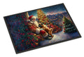 Brussels Griffon and Santa Claus Doormat Indoor Outdoor 18H X 27W Front Door Mat Rugs for Entryway, Non Slip Washable