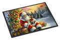 Chihuahua and Santa Claus Doormat Indoor Outdoor 24H X 36W Front Door Mat Rugs for Entryway, Non Slip Washable Low Pile,