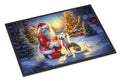 Chinese Crested and Santa Claus Doormat Indoor Outdoor 18H X 27W Front Door Mat Rugs for Entryway, Non Slip Washable