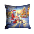 Chinese Crested and Santa Claus Decorative Throw Pillow 18x18 Indoor Outdoor Accent Cushion, Fabric Cover with Insert for Sofa, Bed, Porch & Living Room