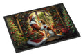 English Setter and Santa Claus Doormat Indoor Outdoor 18H X 27W Front Door Mat Rugs for Entryway, Non Slip Washable
