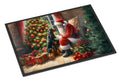 Gordon Setter and Santa Claus Doormat Indoor Outdoor 24H X 36W Front Door Mat Rugs for Entryway, Non Slip Washable Low Pile,