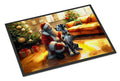 Great Dane and Santa Claus Doormat Indoor Outdoor 24H X 36W Front Door Mat Rugs for Entryway, Non Slip Washable Low Pile,