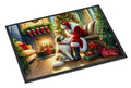 Great Pyrenees and Santa Claus Doormat Indoor Outdoor 24H X 36W Front Door Mat Rugs for Entryway, Non Slip Washable Low Pile,