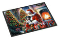 Greater Swiss Mountain Dog and Santa Claus Doormat Indoor Outdoor 18H X 27W Front Door Mat Rugs for Entryway, Non Slip Washable