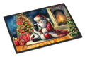 Japanese Chin and Santa Claus Doormat Indoor Outdoor 24H X 36W Front Door Mat Rugs for Entryway, Non Slip Washable Low Pile,