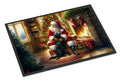 Labrador Retriever and Santa Claus Doormat Indoor Outdoor 24H X 36W Front Door Mat Rugs for Entryway, Non Slip Washable Low Pile,