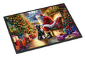 Portuguese Water Dog and Santa Claus Doormat Indoor Outdoor 24H X 36W Front Door Mat Rugs for Entryway, Non Slip Washable Low Pile,