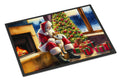 Shiba Inu and Santa Claus Doormat Indoor Outdoor 18H X 27W Front Door Mat Rugs for Entryway, Non Slip Washable