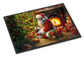 Shih Tzu and Santa Claus Doormat Indoor Outdoor 18H X 27W Front Door Mat Rugs for Entryway, Non Slip Washable