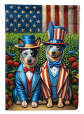 All American Australian Cattle Dog House Flag 28x40 Porch Sleeve Pole Decorative Outside Yard Banner Artwork Wall Hanging, Polyester