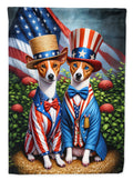 All American Basenji House Flag 28x40 Porch Sleeve Pole Decorative Outside Yard Banner Artwork Wall Hanging, Polyester