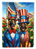 All American Belgian Malinois House Flag 28x40 Porch Sleeve Pole Decorative Outside Yard Banner Artwork Wall Hanging, Polyester