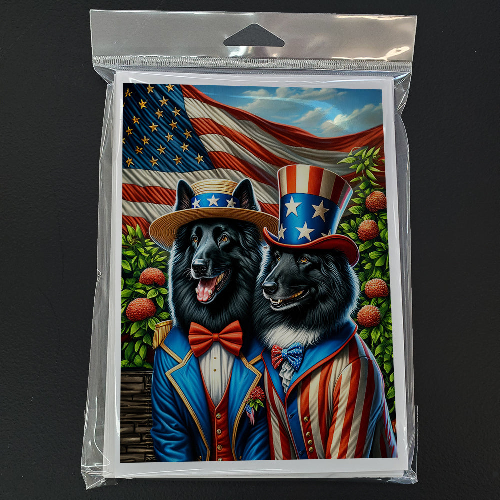 All American Belgian Sheepdog Greeting Cards Pack of 8 Blank Cards with Envelopes Whimsical A7 Size 5x7