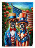 All American Boxer House Flag 28x40 Porch Sleeve Pole Decorative Outside Yard Banner Artwork Wall Hanging, Polyester