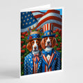 All American Brittany Greeting Cards Pack of 8 Blank Cards with Envelopes Whimsical A7 Size 5x7
