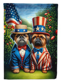 All American Brussels Griffon House Flag 28x40 Porch Sleeve Pole Decorative Outside Yard Banner Artwork Wall Hanging, Polyester