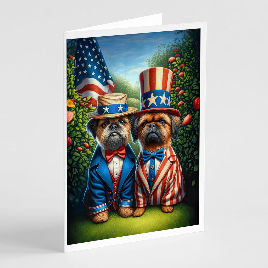 All American Brussels Griffon Greeting Cards Pack of 8 Blank Cards with Envelopes Whimsical A7 Size 5x7