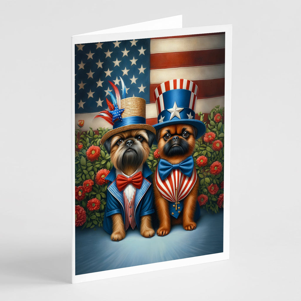 All American Brussels Griffon Greeting Cards Pack of 8 Blank Cards with Envelopes Whimsical A7 Size 5x7