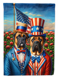 All American Bullmastiff House Flag 28x40 Porch Sleeve Pole Decorative Outside Yard Banner Artwork Wall Hanging, Polyester