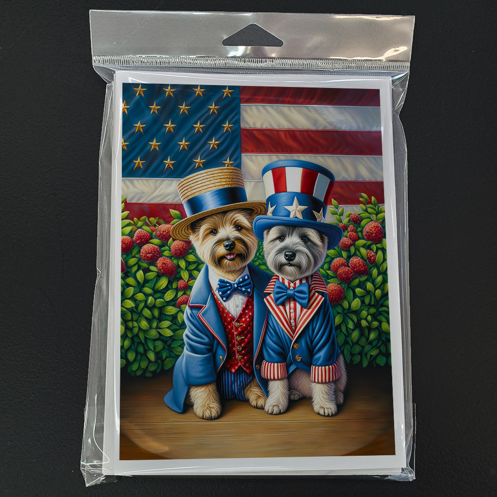 All American Cairn Terrier Greeting Cards Pack of 8 Blank Cards with Envelopes Whimsical A7 Size 5x7