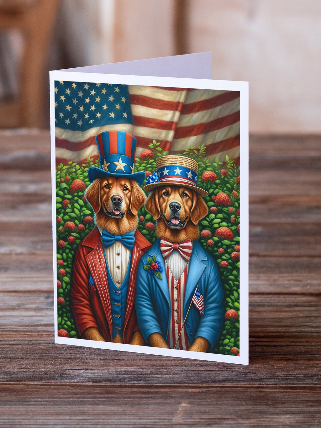 All American Chesapeake Bay Retriever Greeting Cards Pack of 8 Blank Cards with Envelopes Whimsical A7 Size 5x7