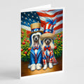All American Chinese Crested Greeting Cards Pack of 8 Blank Cards with Envelopes Whimsical A7 Size 5x7