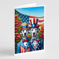 All American Dalmatian Greeting Cards Pack of 8 Blank Cards with Envelopes Whimsical A7 Size 5x7