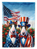 All American English Bull Terrier House Flag 28x40 Porch Sleeve Pole Decorative Outside Yard Banner Artwork Wall Hanging, Polyester