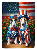 All American English Bull Terrier House Flag 28x40 Porch Sleeve Pole Decorative Outside Yard Banner Artwork Wall Hanging, Polyester