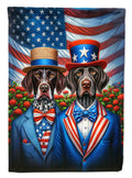 All American German Shorthaired Pointer House Flag 28x40 Porch Sleeve Pole Decorative Outside Yard Banner Artwork Wall Hanging, Polyester