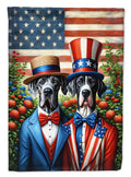 All American Great Dane House Flag 28x40 Porch Sleeve Pole Decorative Outside Yard Banner Artwork Wall Hanging, Polyester