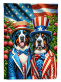 All American Greater Swiss Mountain Dog House Flag 28x40 Porch Sleeve Pole Decorative Outside Yard Banner Artwork Wall Hanging, Polyester