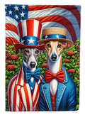 All American Greyhound House Flag 28x40 Porch Sleeve Pole Decorative Outside Yard Banner Artwork Wall Hanging, Polyester