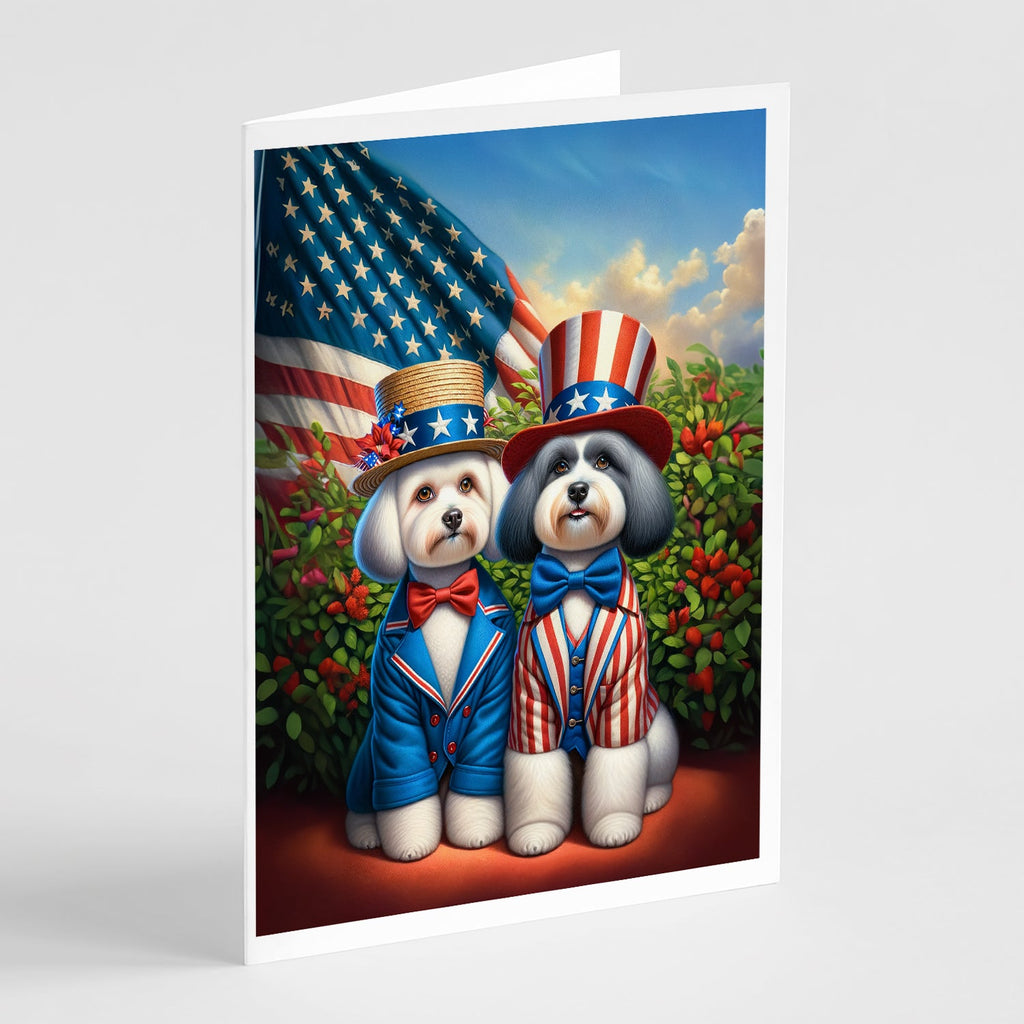 All American Havanese Greeting Cards Pack of 8 Blank Cards with Envelopes Whimsical A7 Size 5x7