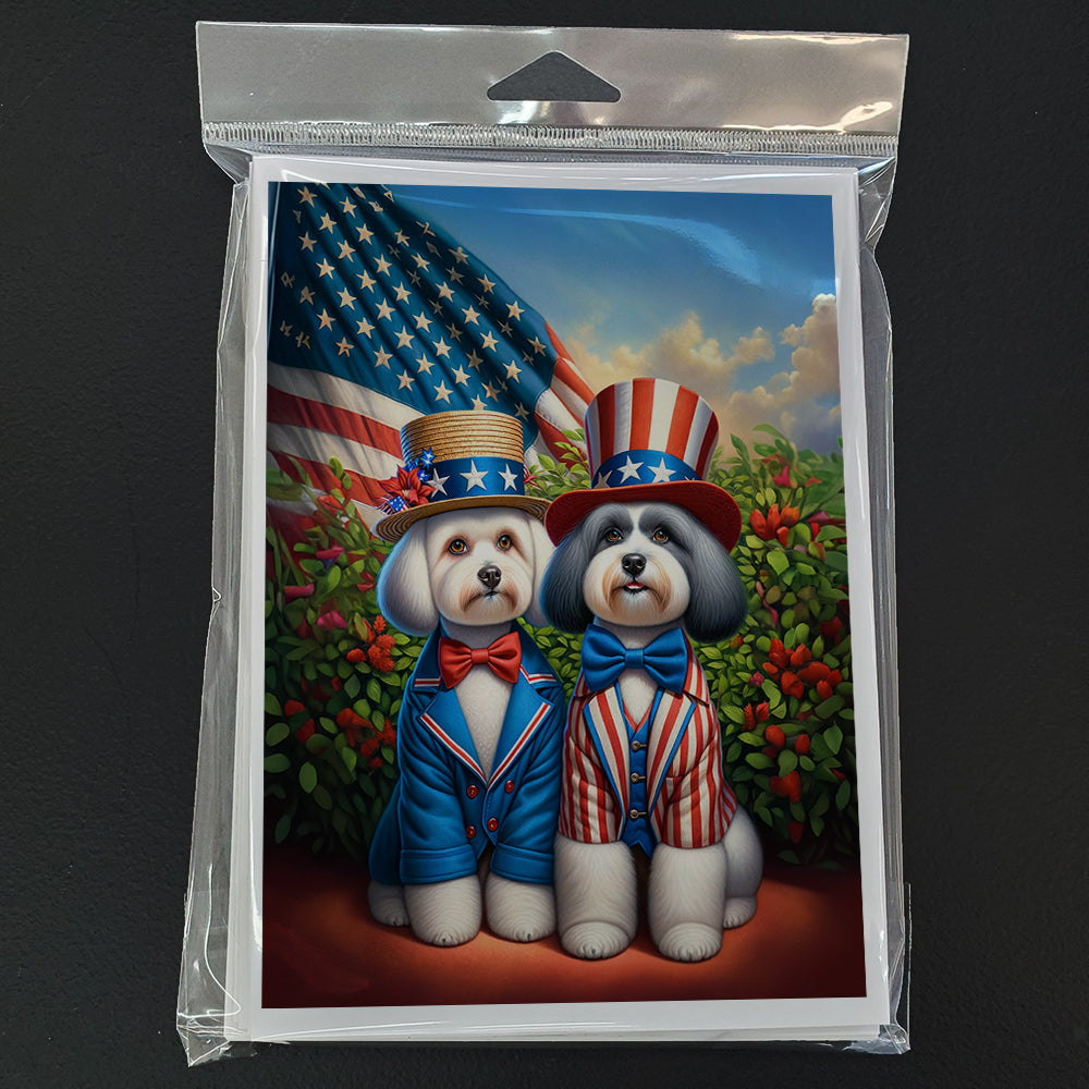 All American Havanese Greeting Cards Pack of 8 Blank Cards with Envelopes Whimsical A7 Size 5x7