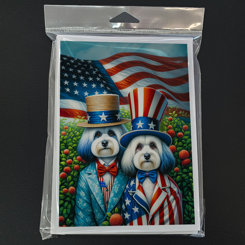 All American Havanese Greeting Cards Pack of 8 Blank Cards with Envelopes Whimsical A7 Size 5x7