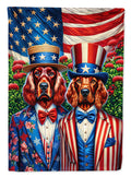 All American Irish Setter House Flag 28x40 Porch Sleeve Pole Decorative Outside Yard Banner Artwork Wall Hanging, Polyester