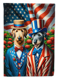 All American Irish Wolfhound House Flag 28x40 Porch Sleeve Pole Decorative Outside Yard Banner Artwork Wall Hanging, Polyester