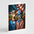 All American Irish Wolfhound Greeting Cards Pack of 8 Blank Cards with Envelopes Whimsical A7 Size 5x7